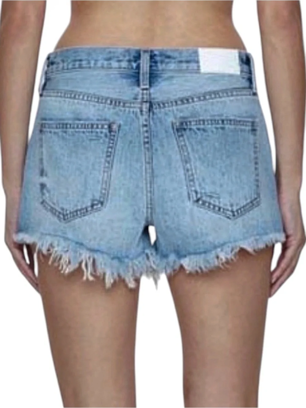 Pistola Gigi Denim Frayed Cut Off Shorts